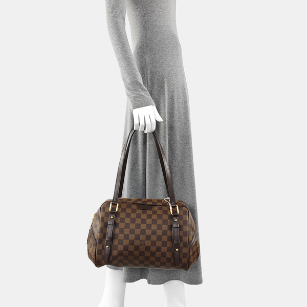 RIVINGTON Damier Ebene Coated Canvas Brown