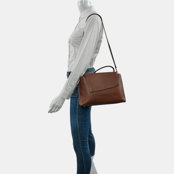 Leather Shoulder Bag Brown