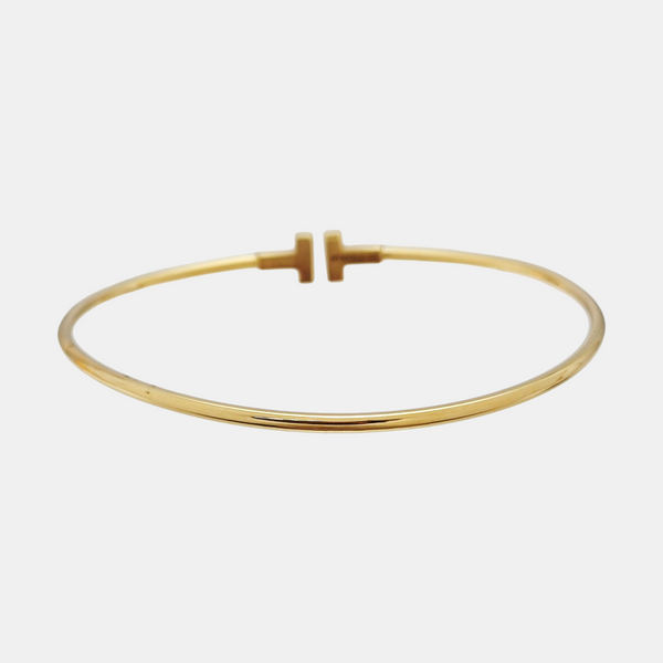 Tiffany T 18k Gold Bangle