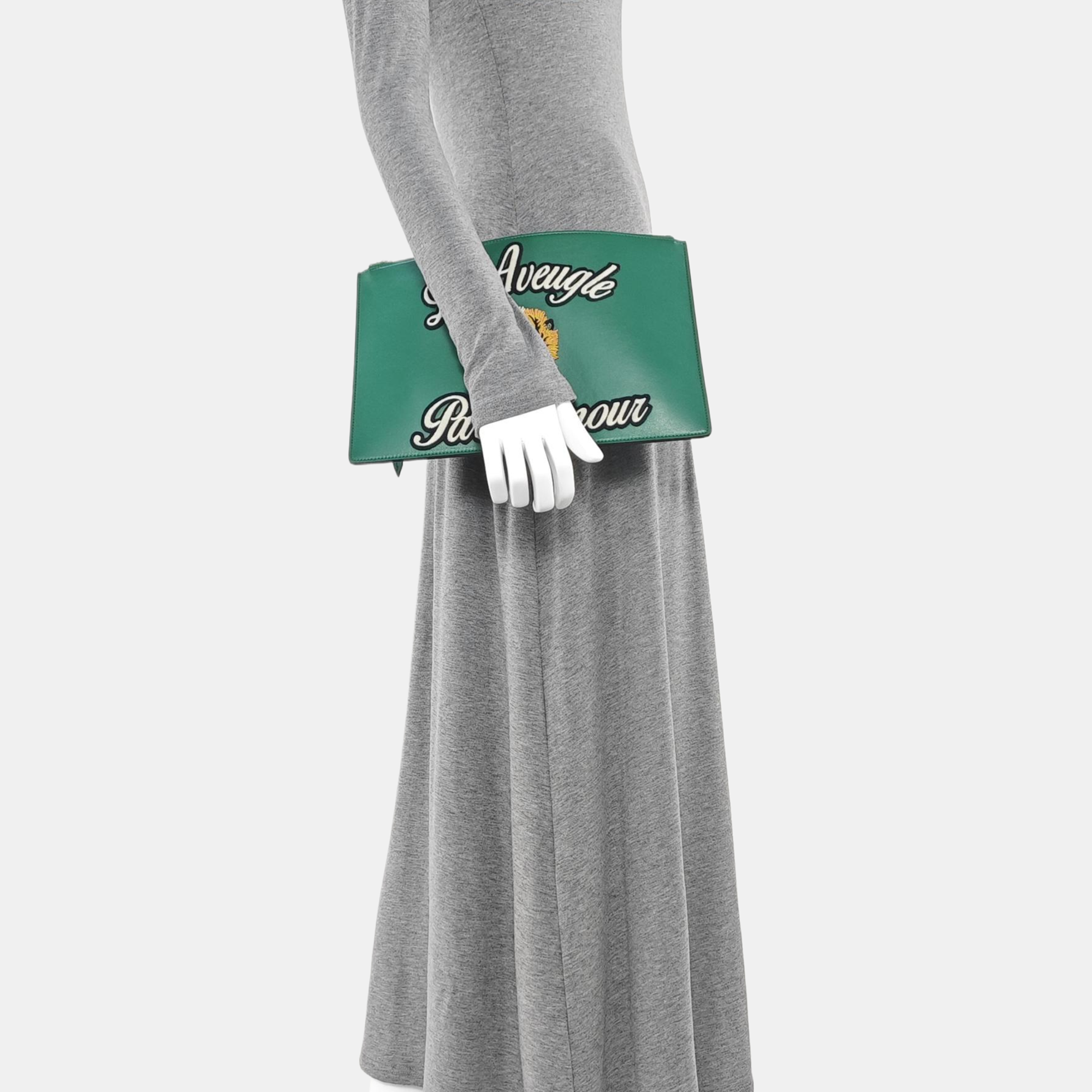 Calfskin Clutch Green