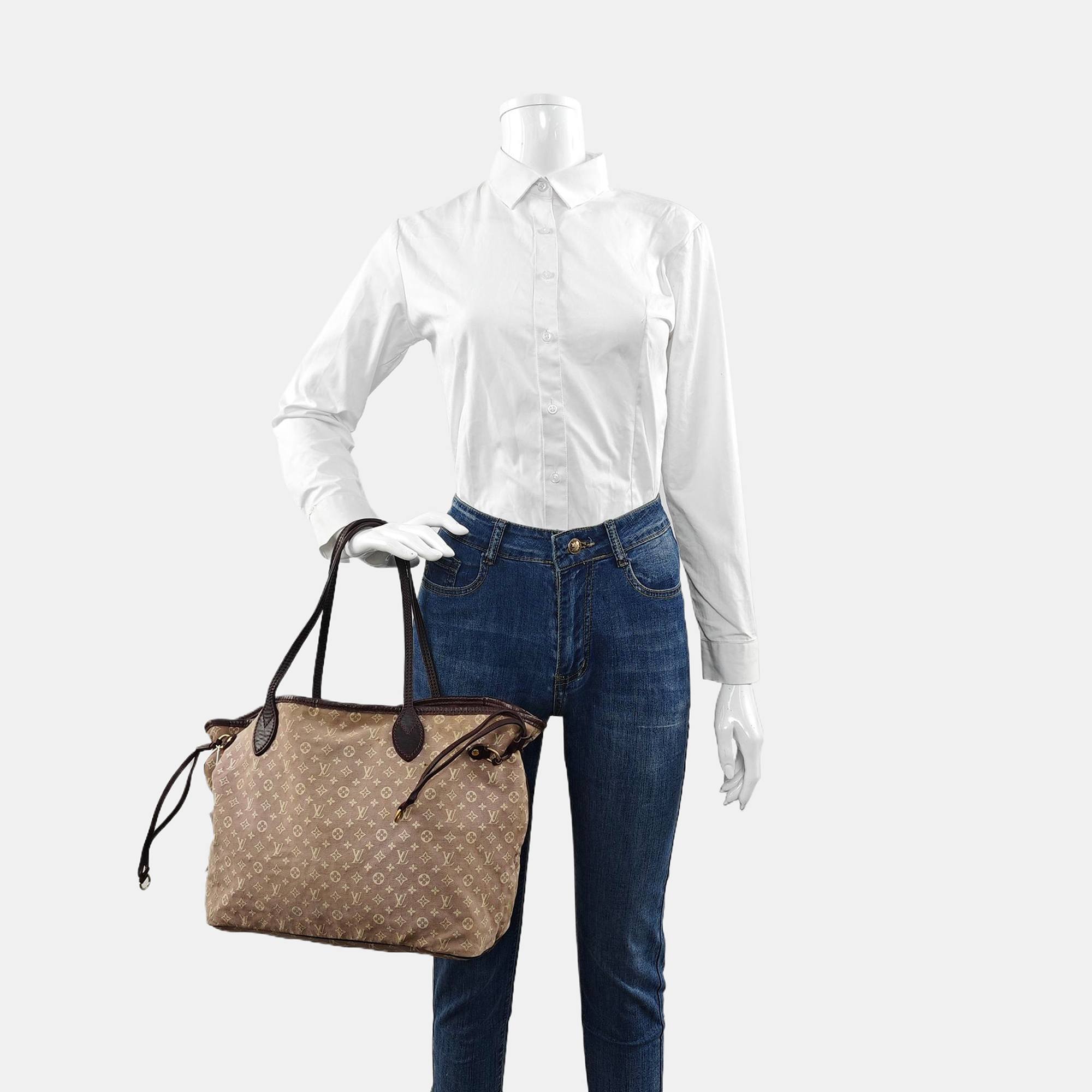 NEVERFULL MM Monogram Canvas Beige
