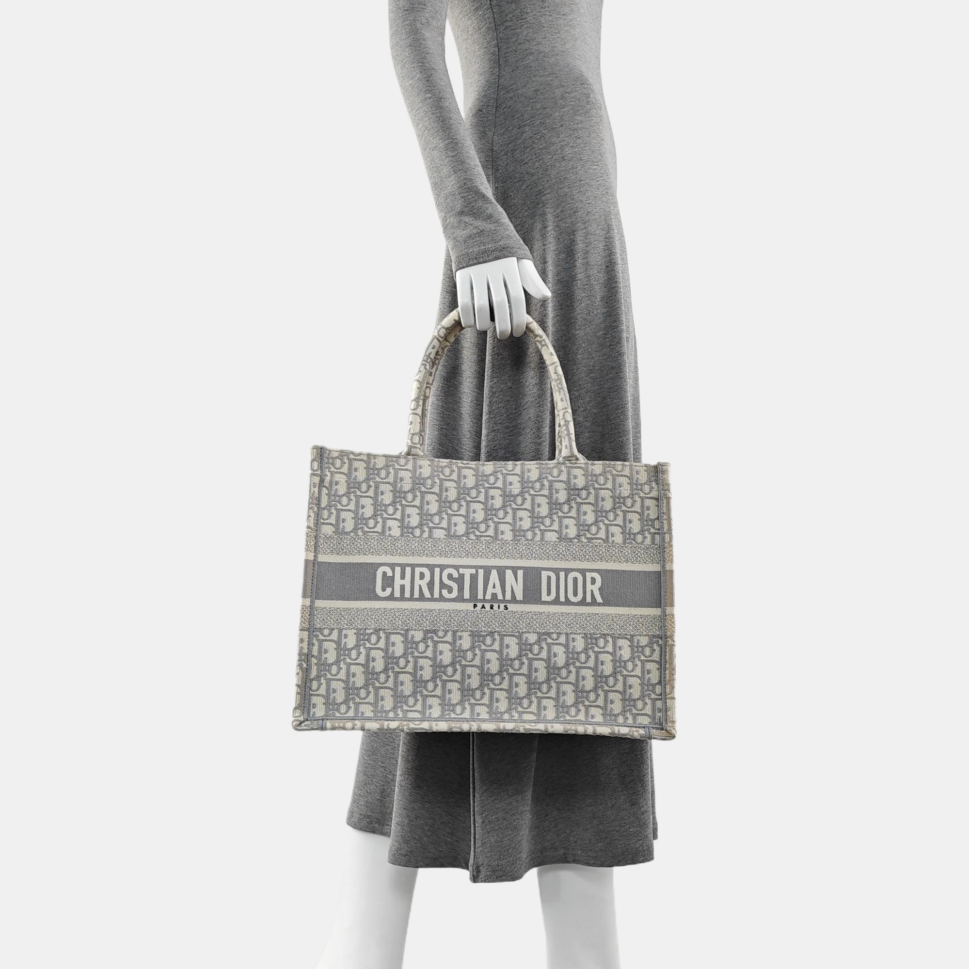 Book Tote Medium Oblique Canvas White