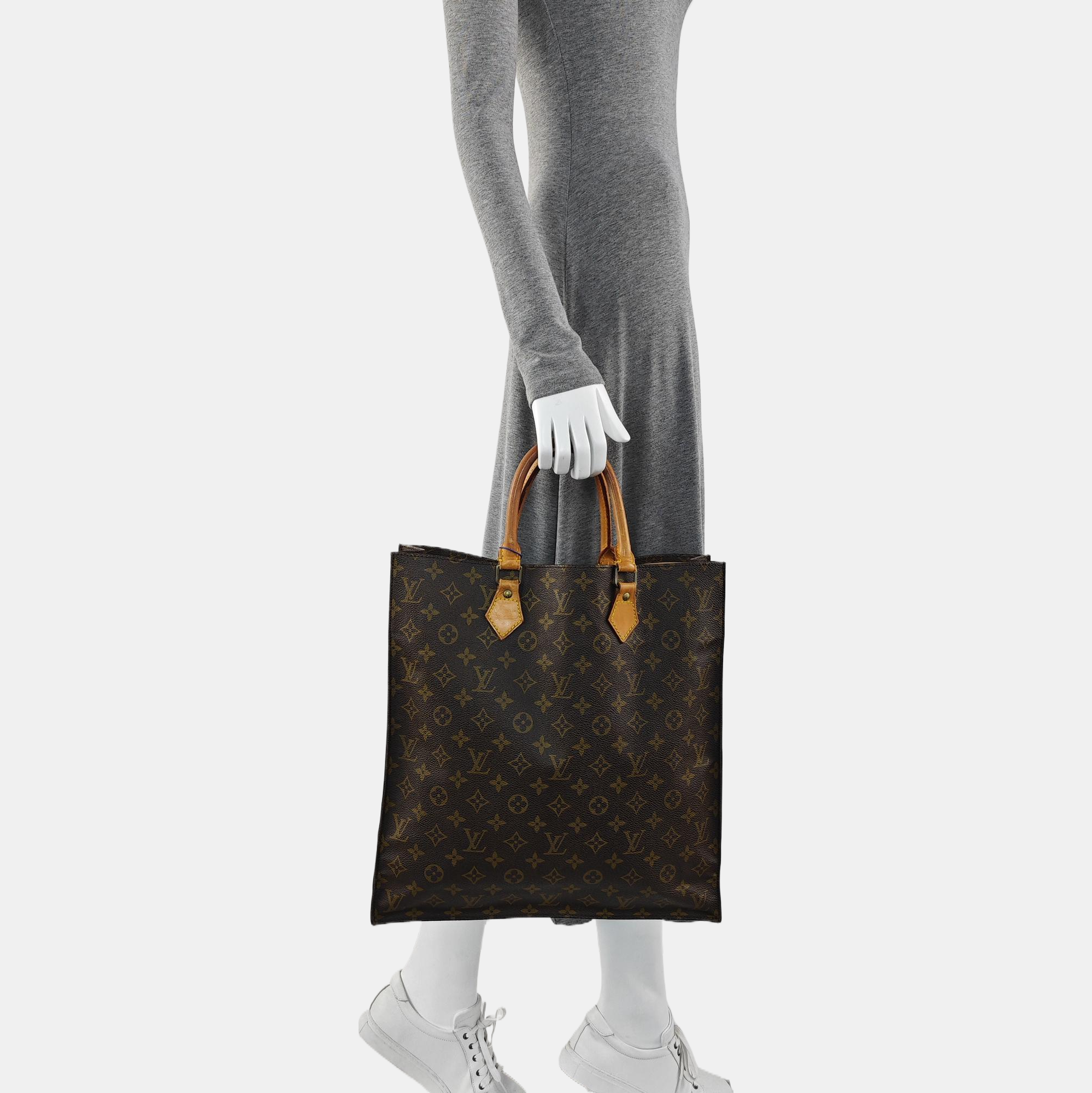 SAC PLAT GM Monogram Coated Canvas Brown
