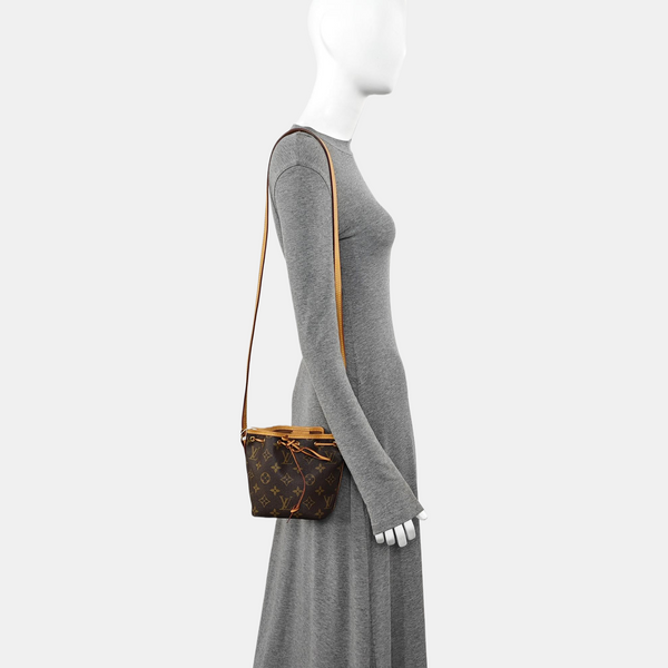 NÉONOÉ Nano Monogram Coated Canvas Brown