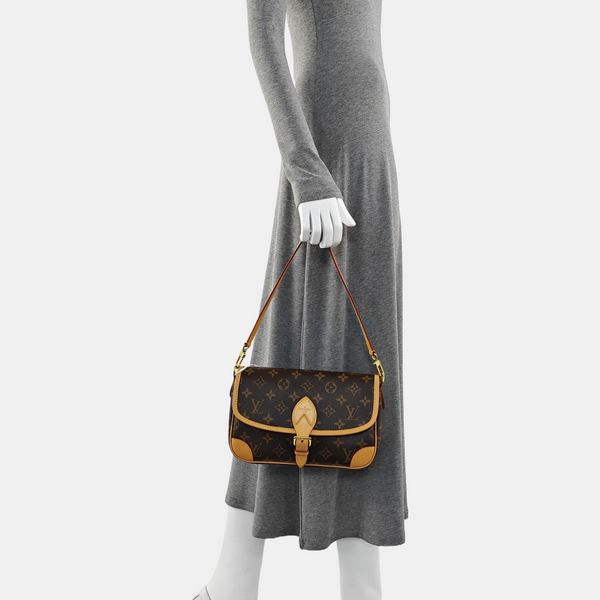 DIANE Monogram Coated Canvas Brown