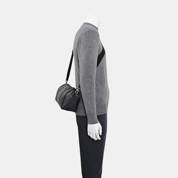 KEEPALL 25 Monogram Coated Canvas Black