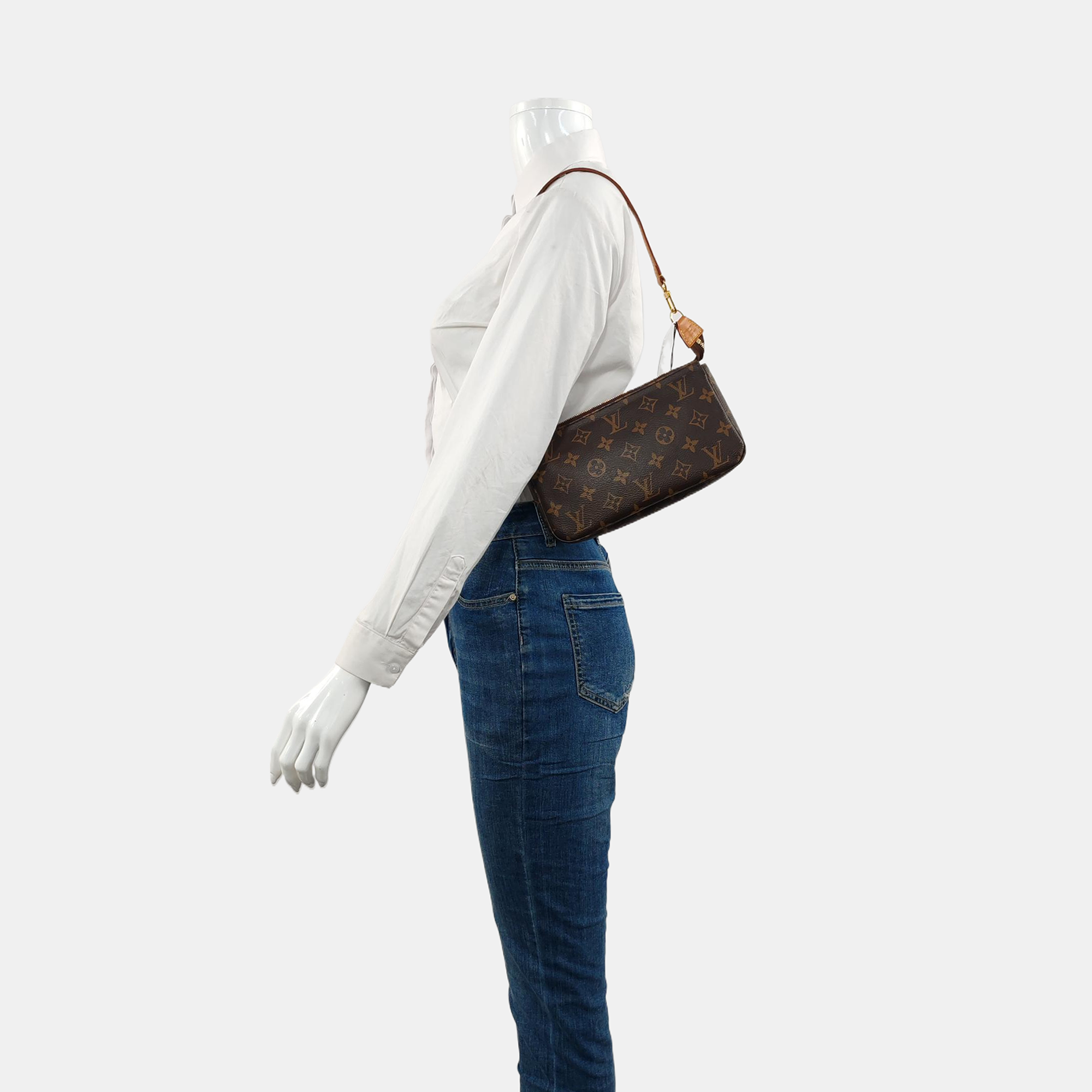 ACCESSOIRES GM Monogram Coated Canvas Brown
