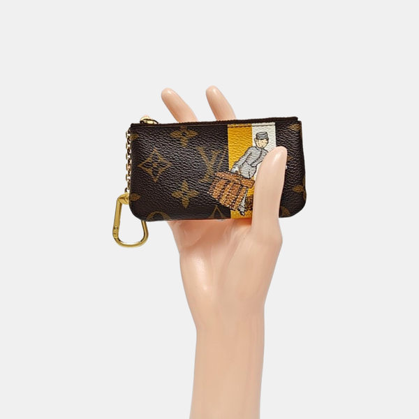 Monogram Coated Canvas Key Pouch Brown