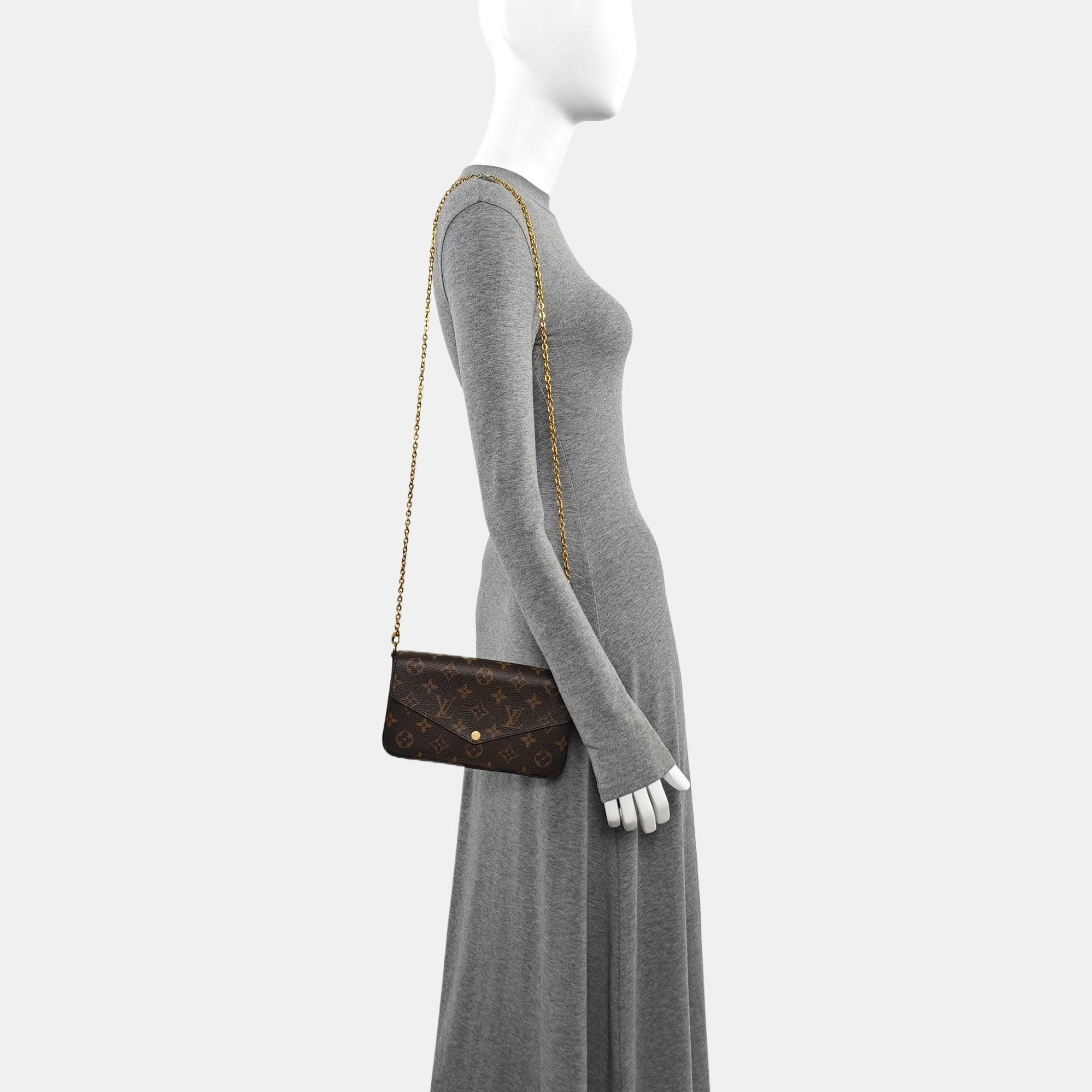 FÉLICIE Monogram Coated Canvas Brown