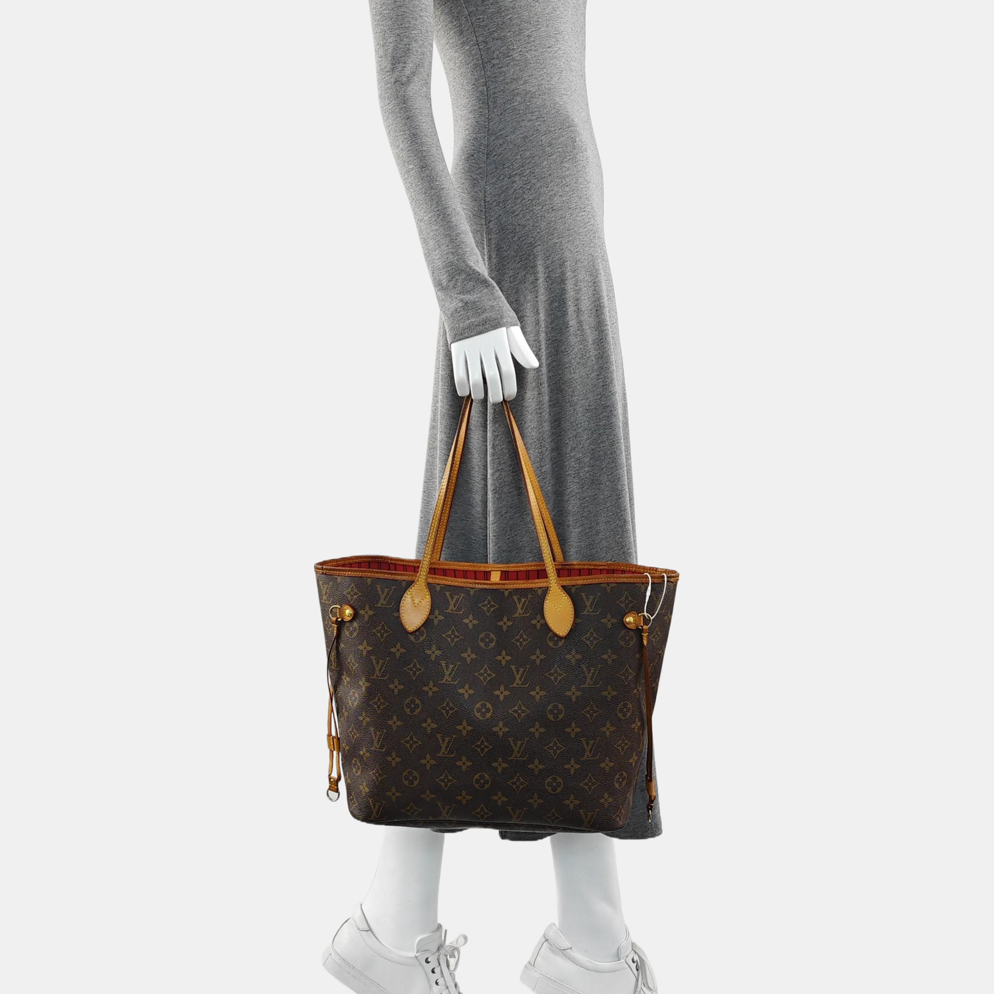 NEVERFULL MM Monogram Coated Canvas Brown