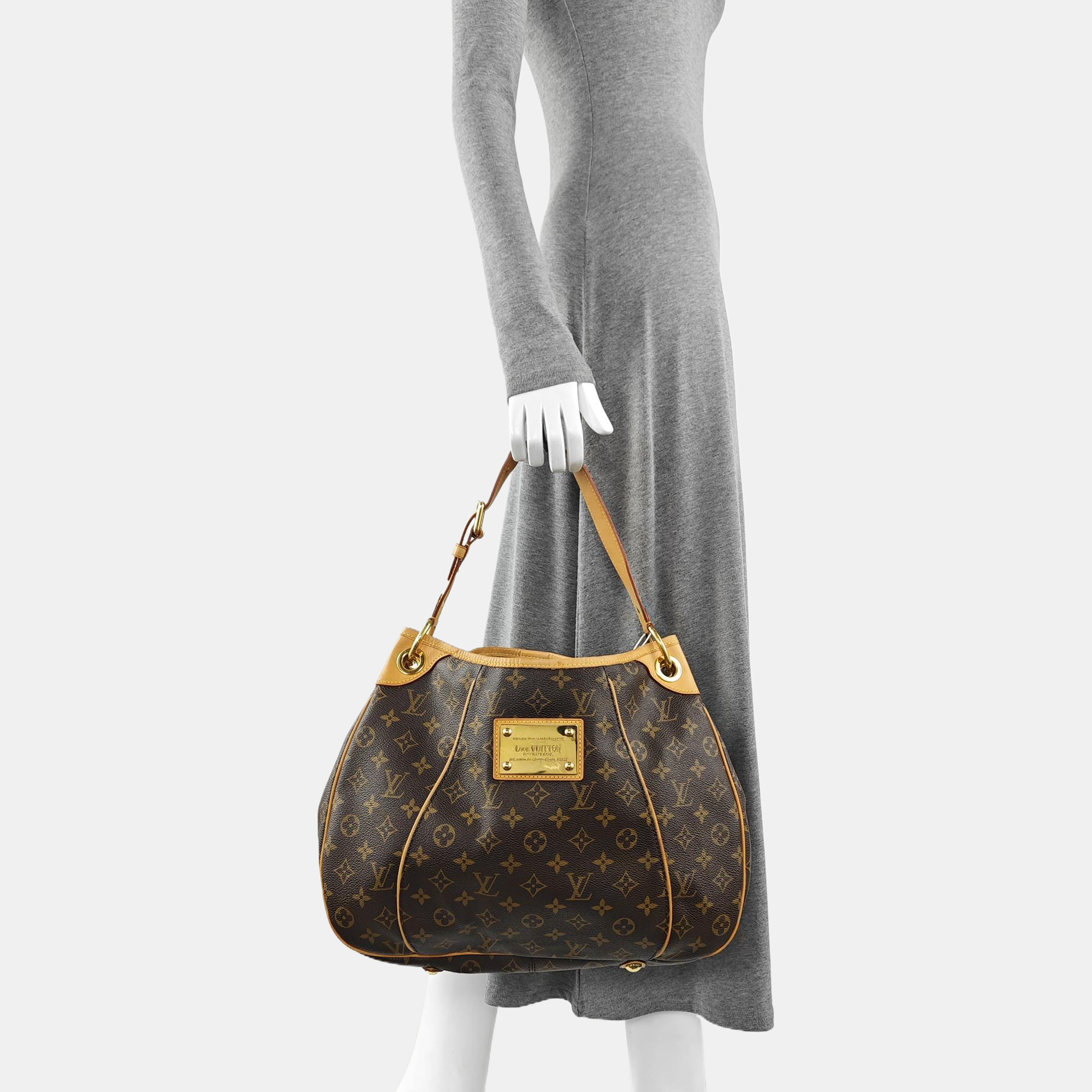 GALLIERA PM Monogram Coated Canvas Brown