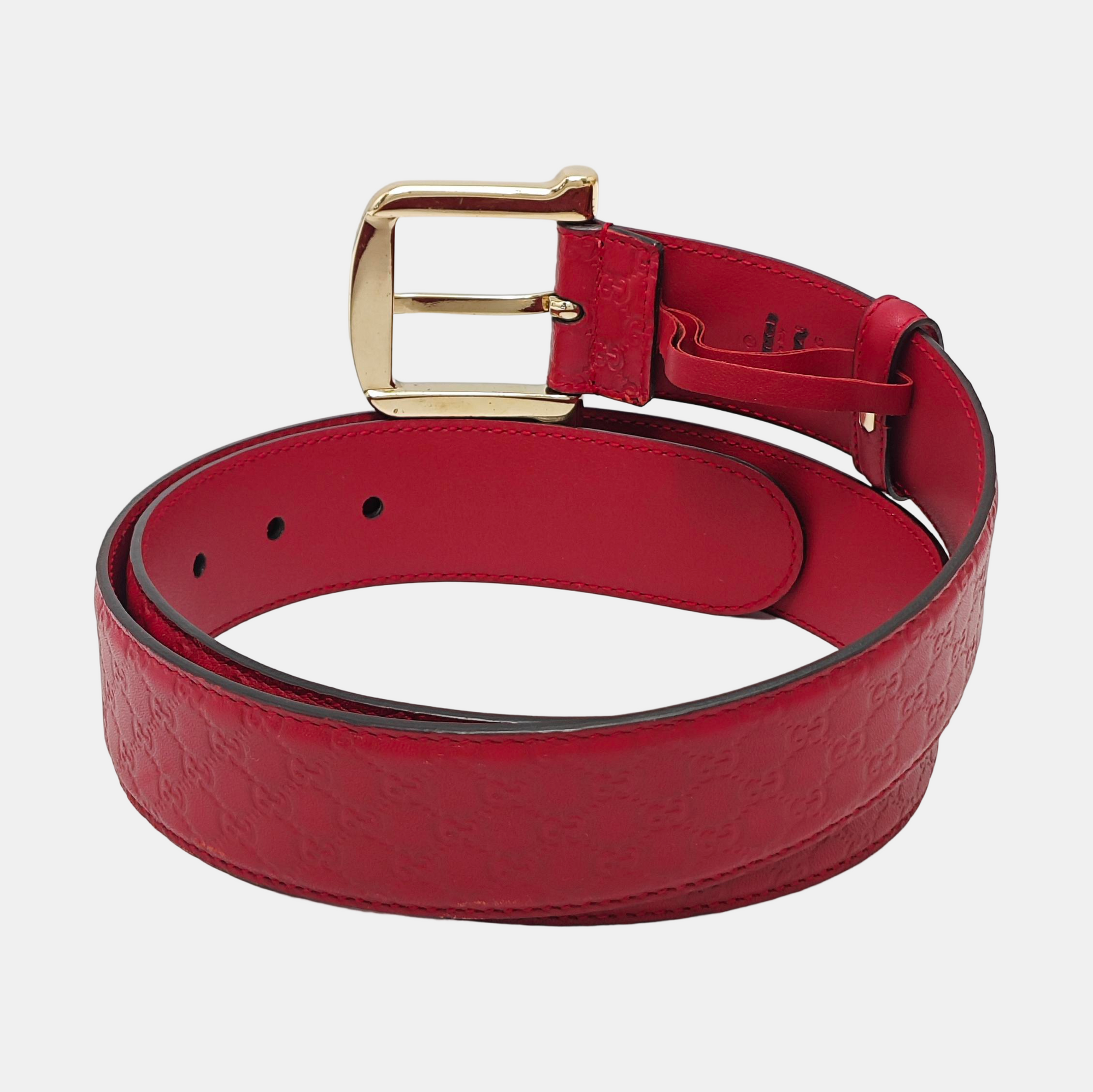 Leather Belt Red