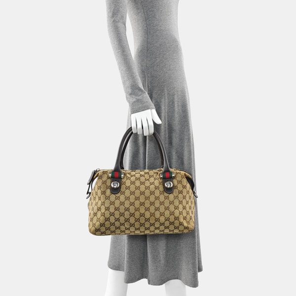 Monogram Canvas Top Handle Bag Beige