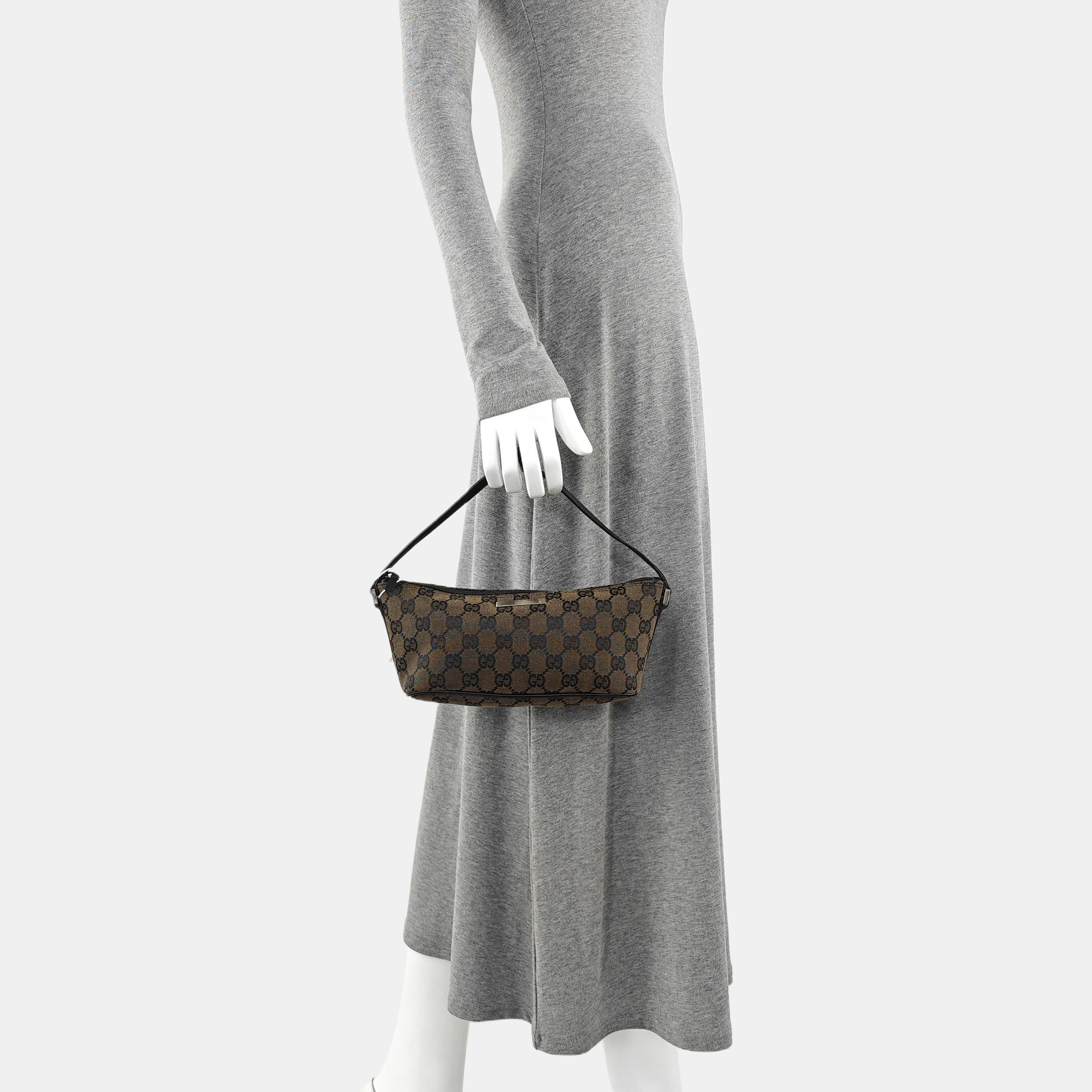 Monogram Canvas Top Handle Bag Brown