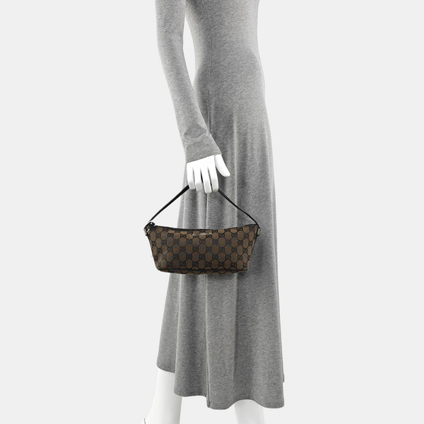 Monogram Canvas Top Handle Bag Brown