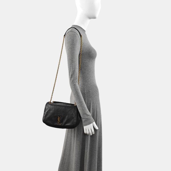 JAMIE Small Quilted Lambskin Black