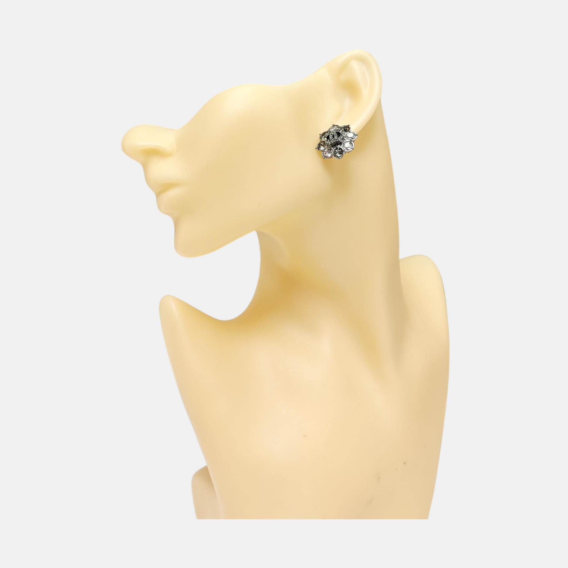 Synthetic Crystal Gray Stud Earrings