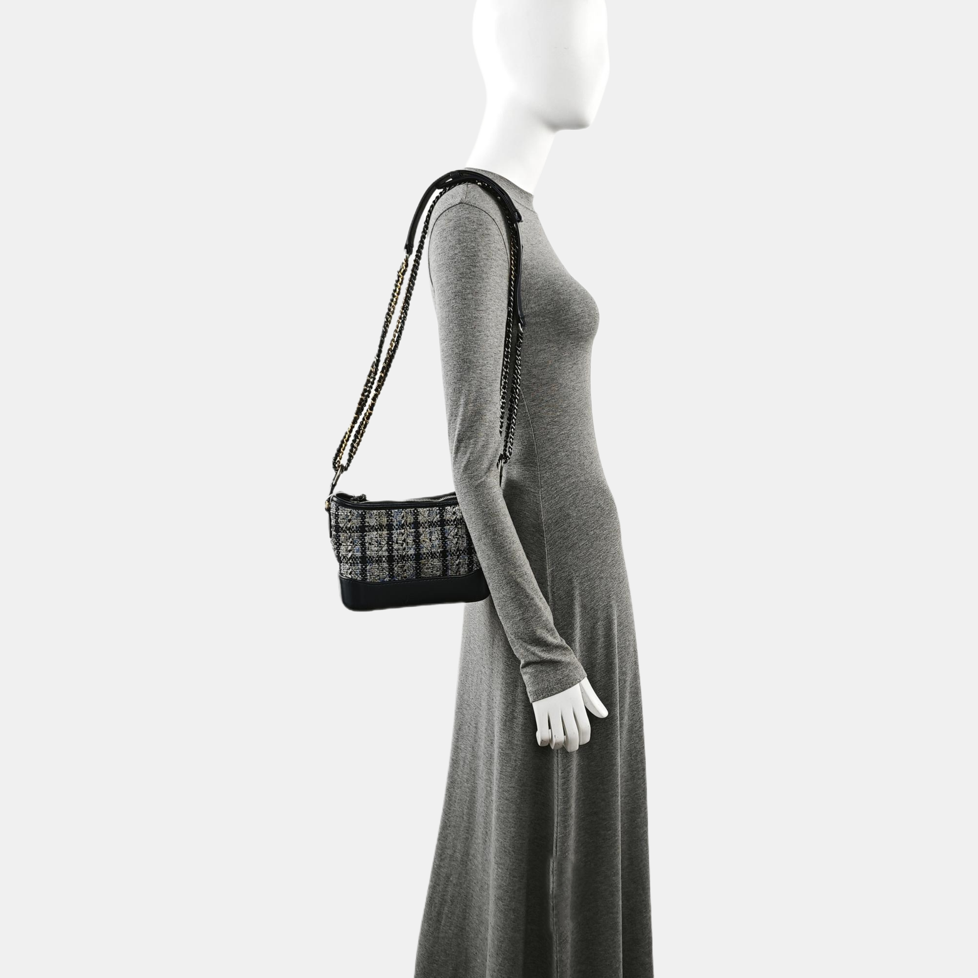 Authenticated pre-owned  GABRIELLE Small Quilted Wool Blue - Crossbody Bag at Looply