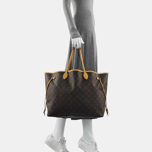 NEVERFULL GM Monogram Coated Canvas Brown