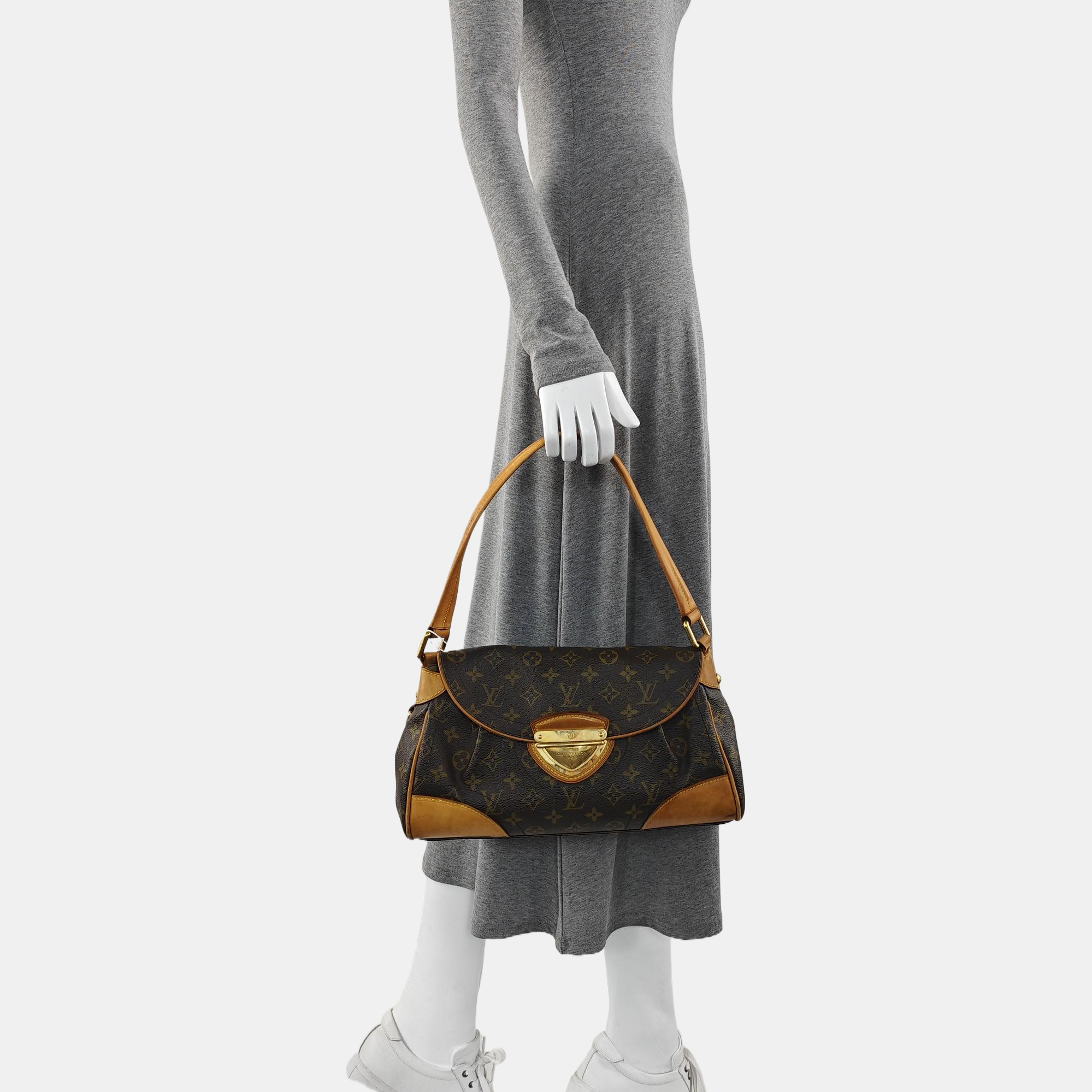 BEVERLY MM Monogram Coated Canvas Brown