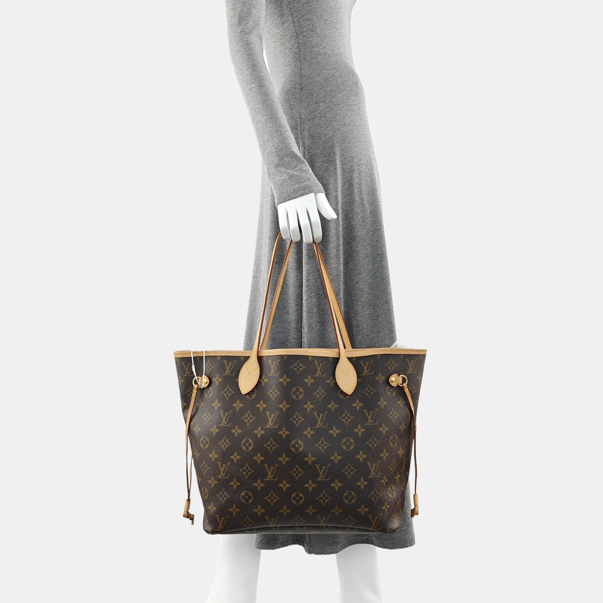 NEVERFULL MM Monogram Coated Canvas Brown