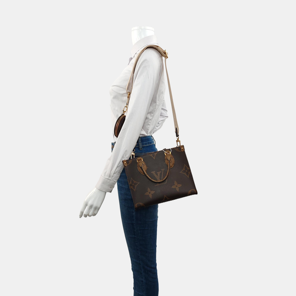 ONTHEGO PM Monogram Coated Canvas Brown