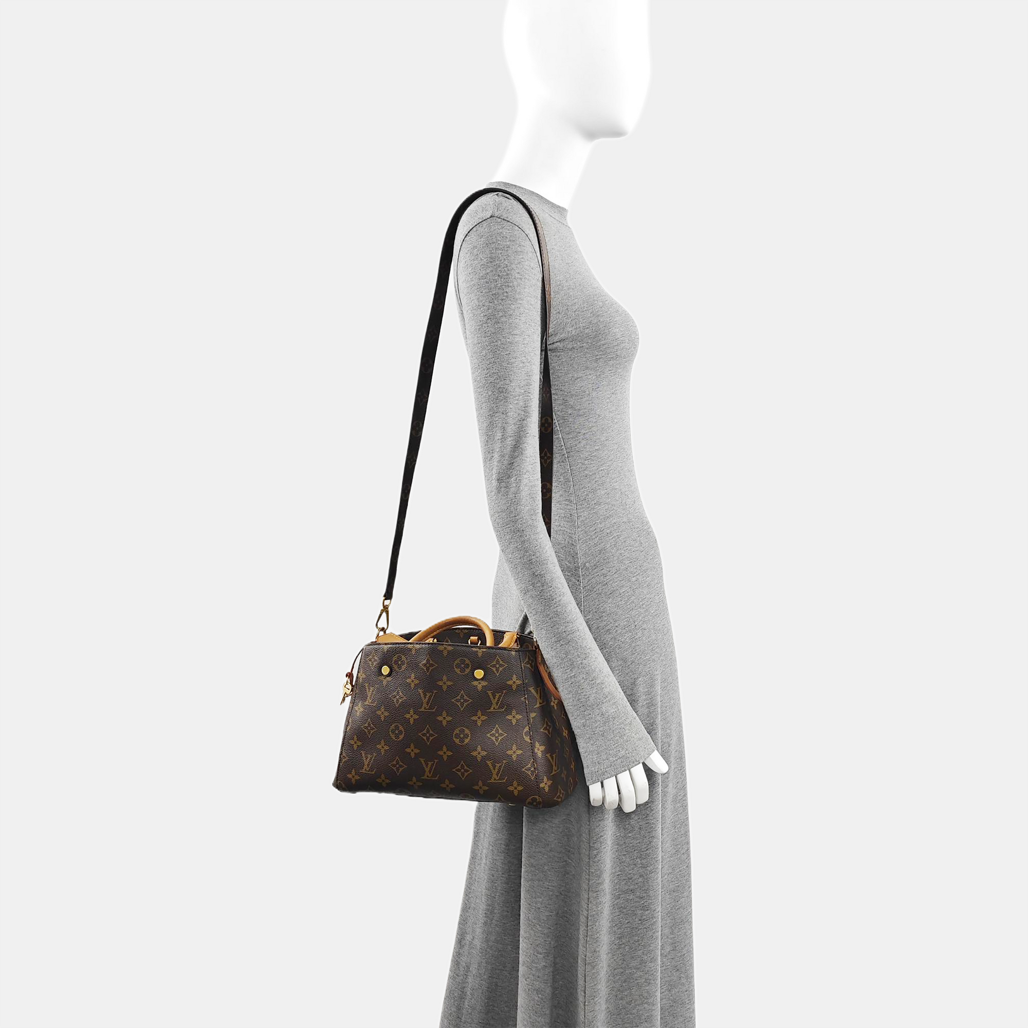MONTAIGNE Monogram Coated Canvas Brown