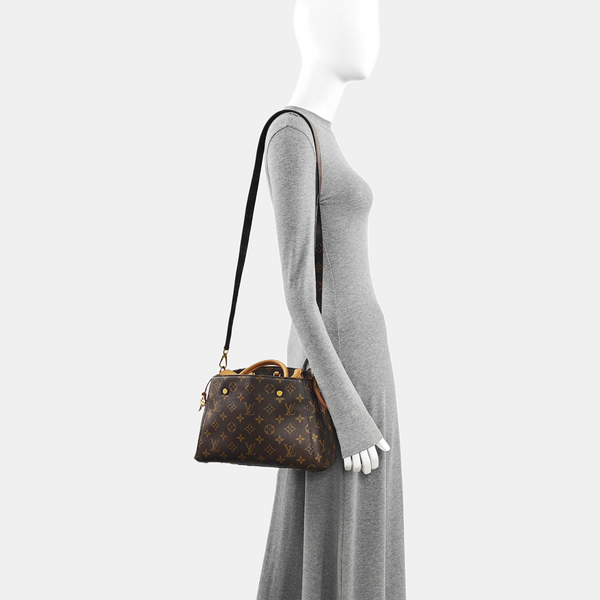 MONTAIGNE Monogram Coated Canvas Brown