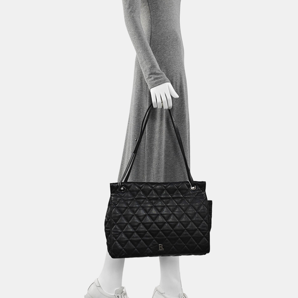 B. Quilted Calfskin Black