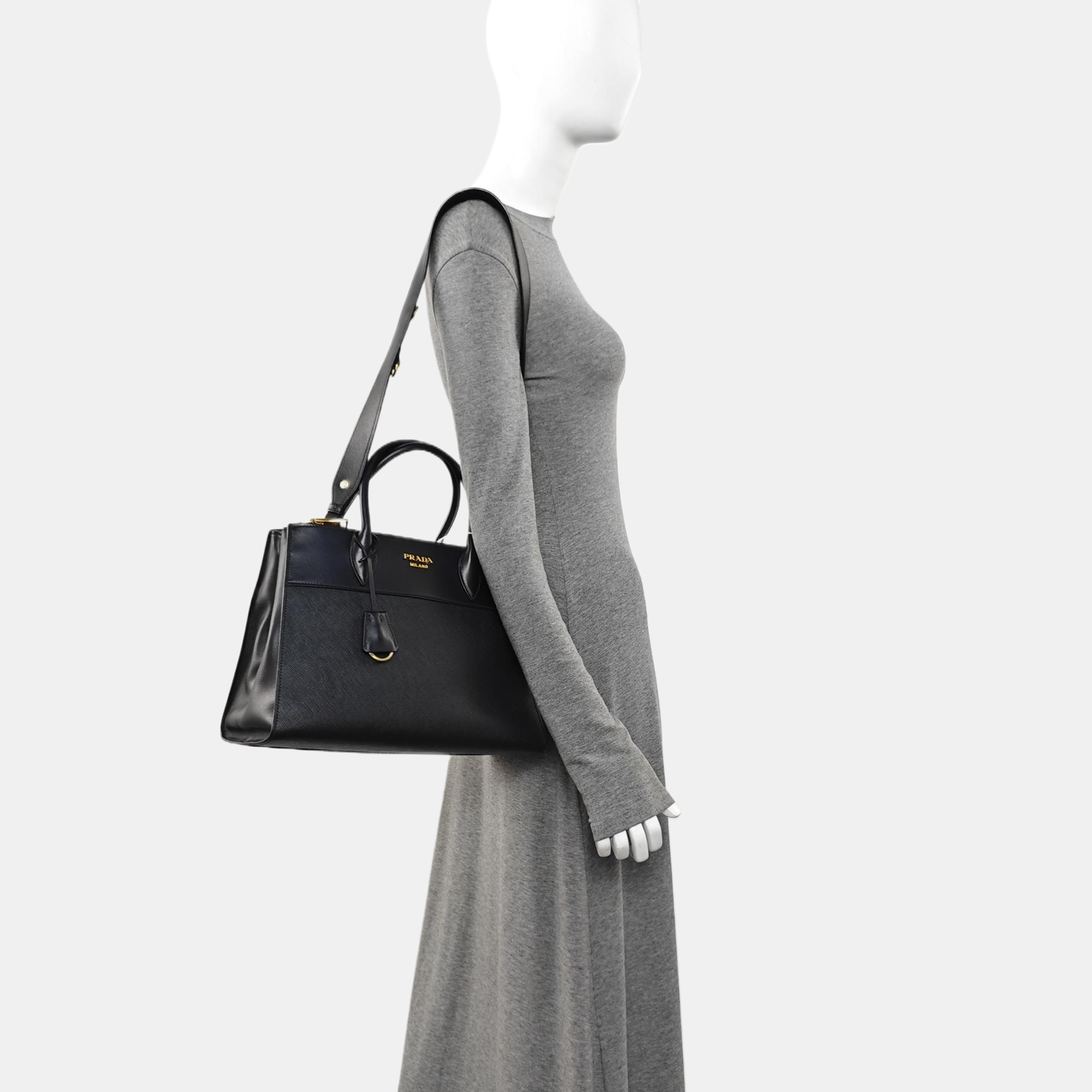 Esplanade Saffiano Calfskin Black