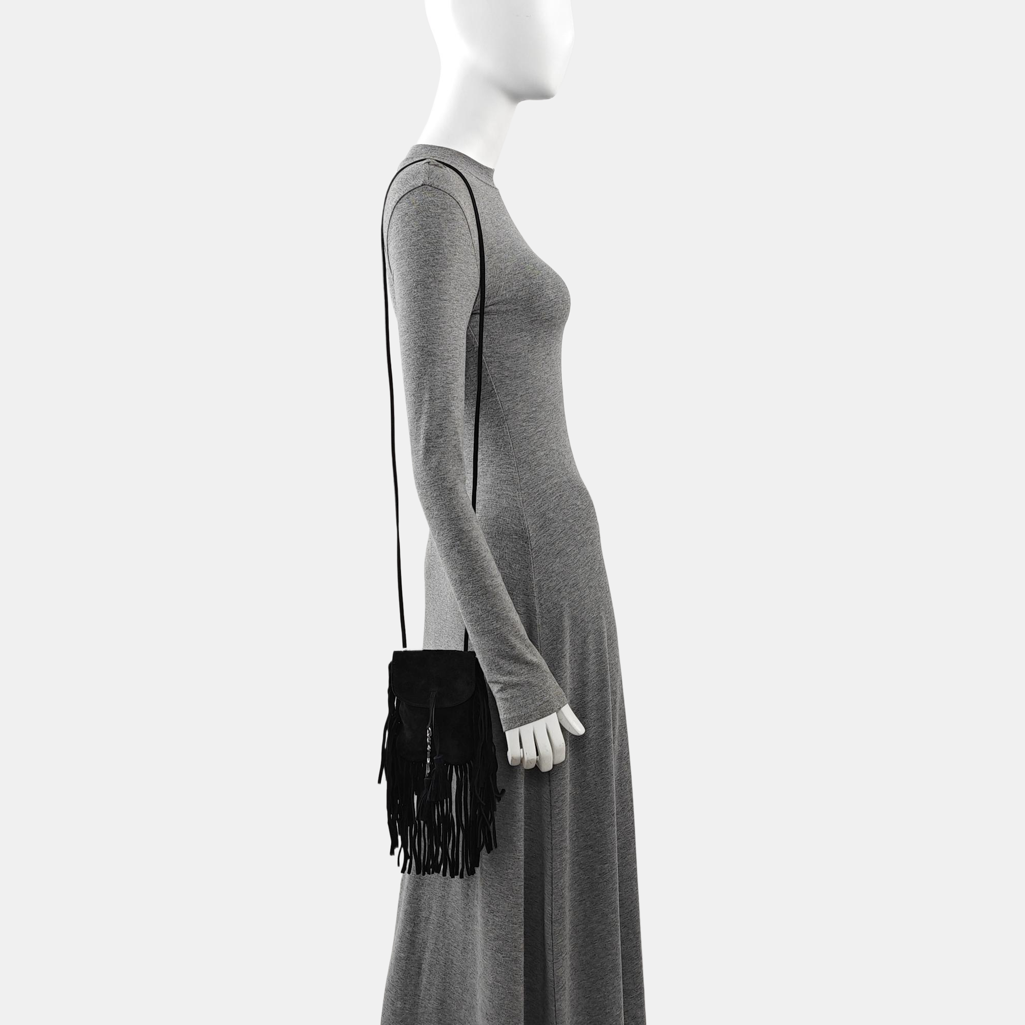 Suede Shoulder Bag Black