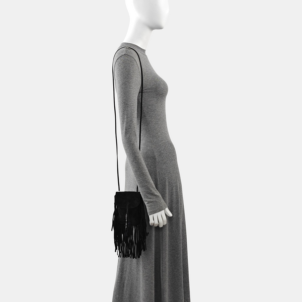 Suede Shoulder Bag Black