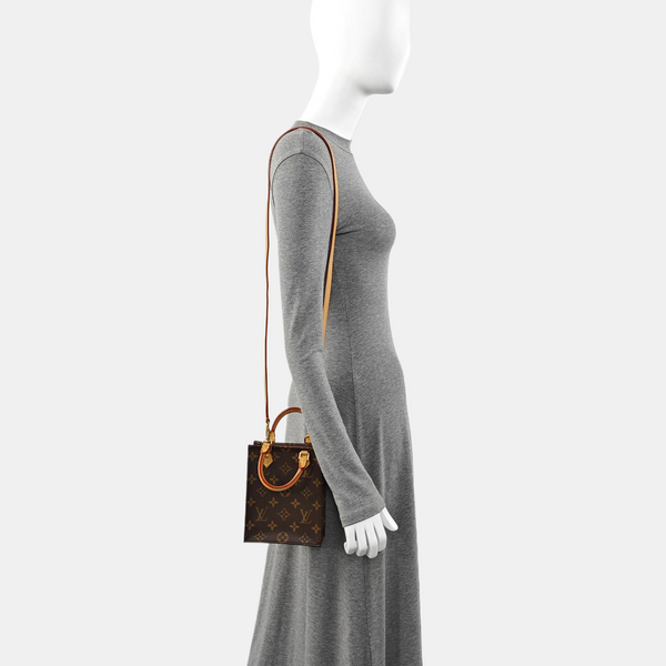 Authenticated pre-owned  SAC PLAT Mini Monogram Coated Canvas Brown - Tote Bag at Looply