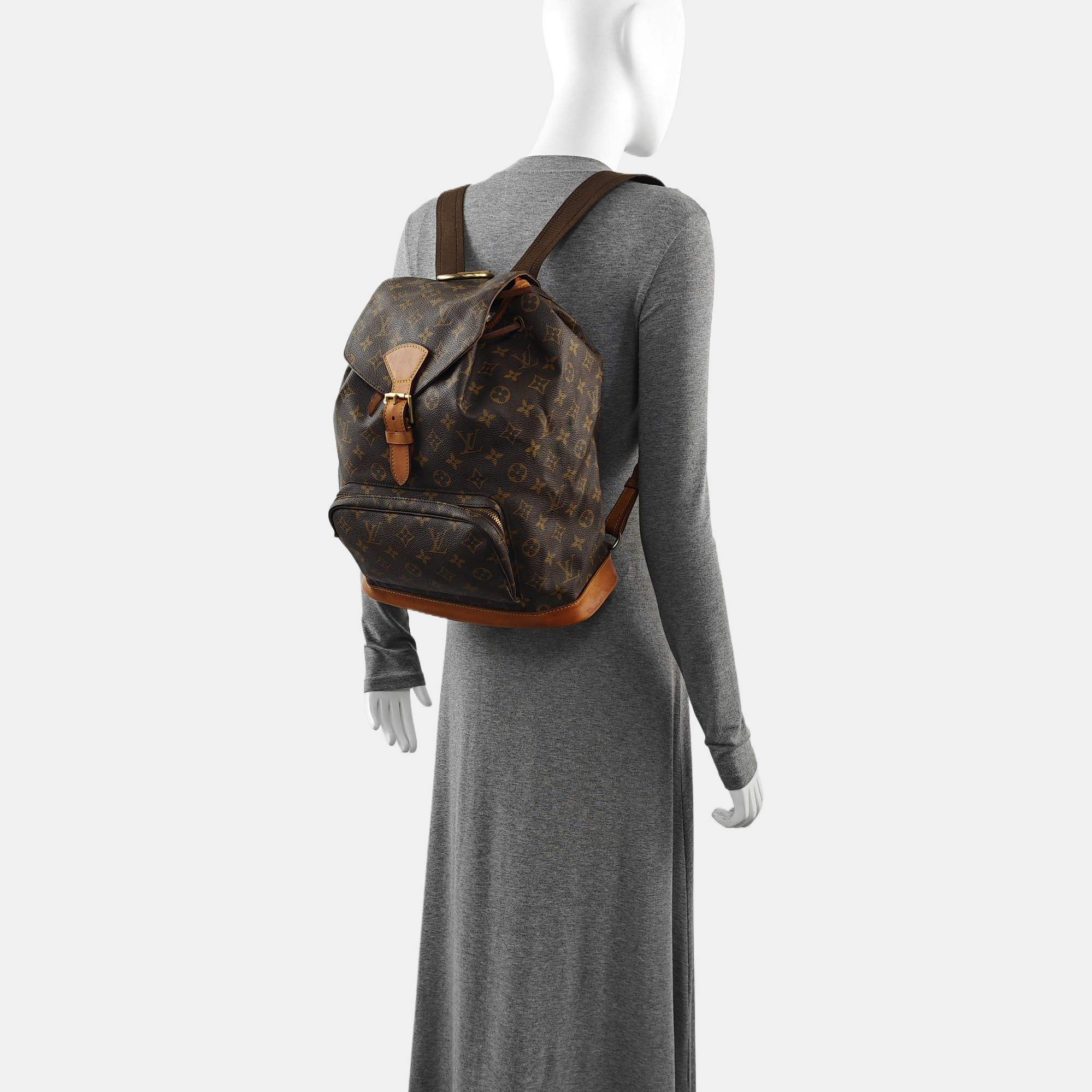 MONTSOURIS GM Monogram Coated Canvas Brown