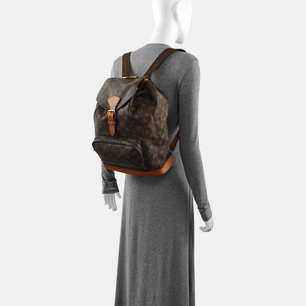 MONTSOURIS GM Monogram Coated Canvas Brown
