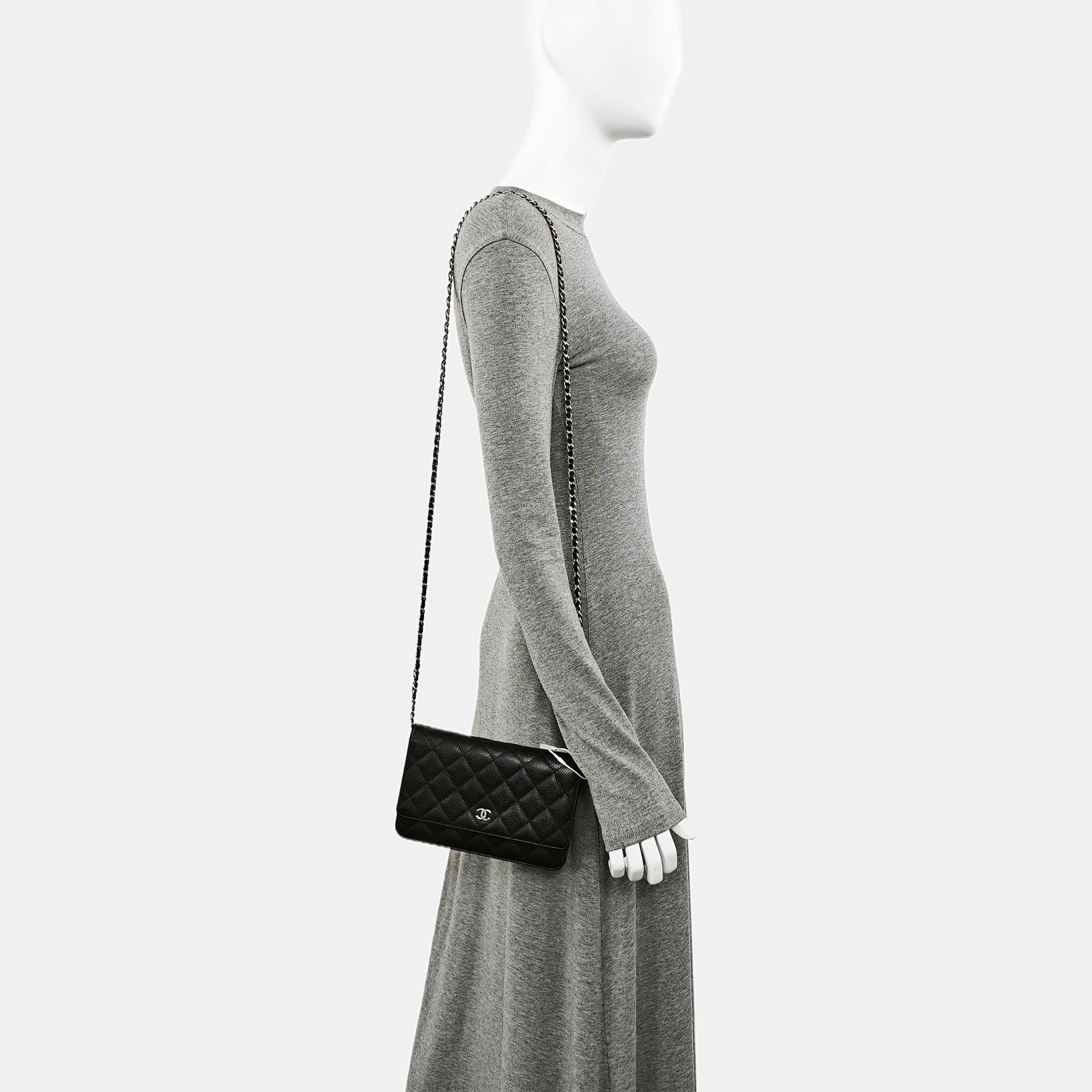 WOC Quilted Grained Calfskin Black