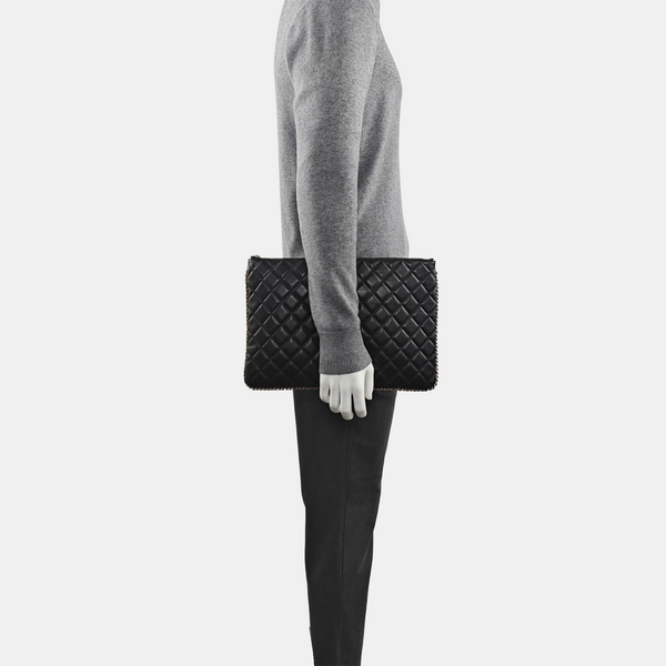 Quilted Lambskin Clutch Black