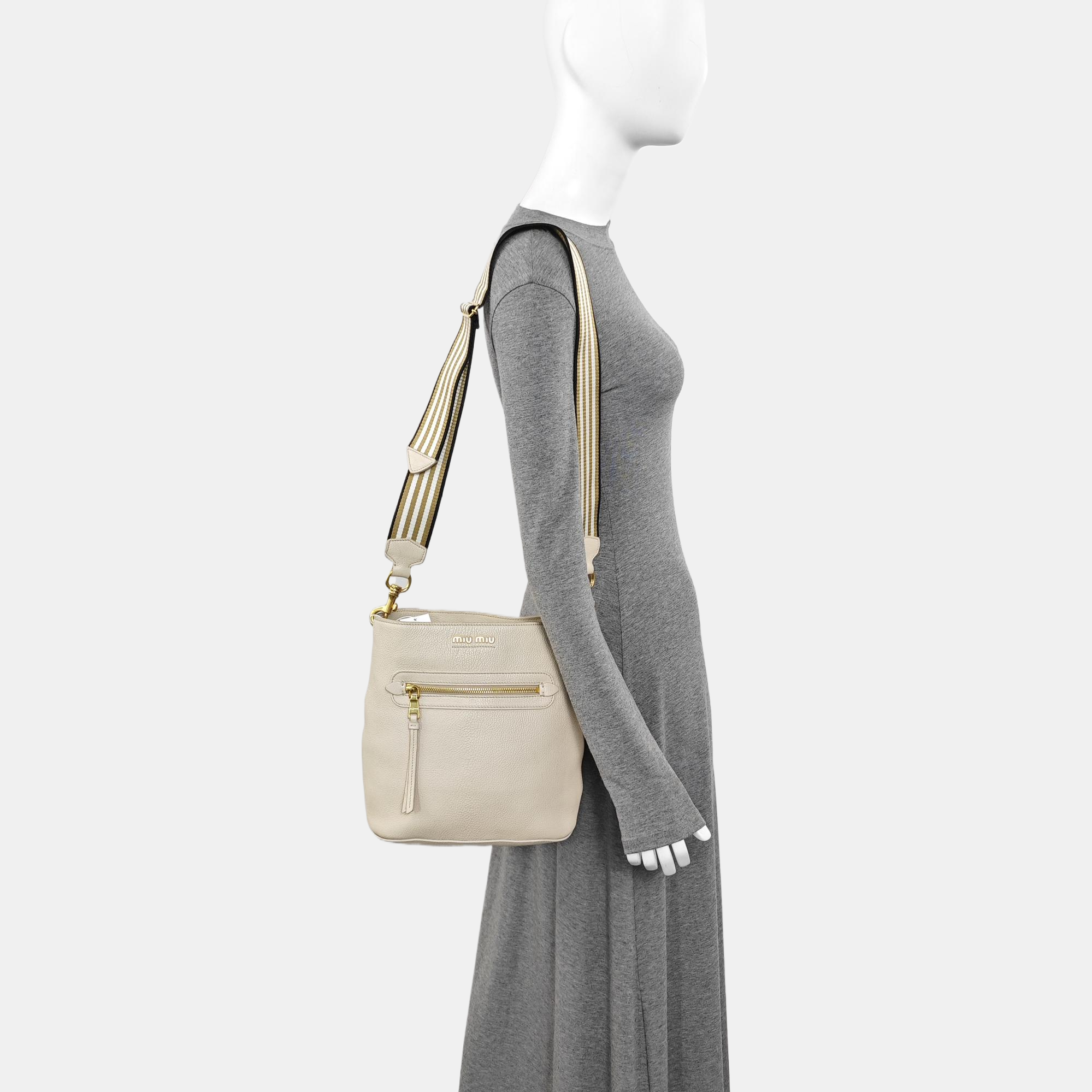 Calfskin Shoulder Bag White