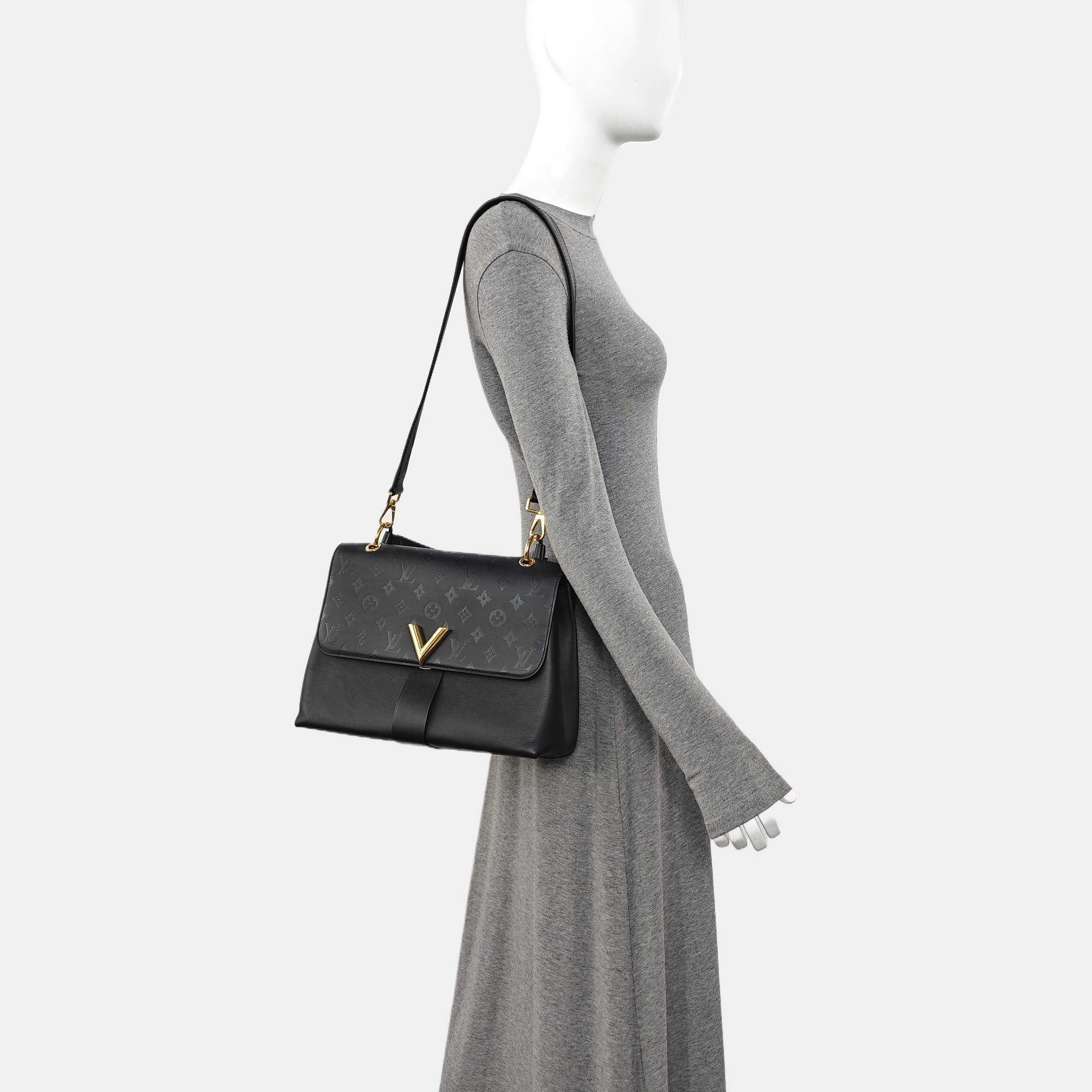 VERY Monogram Calfskin Black