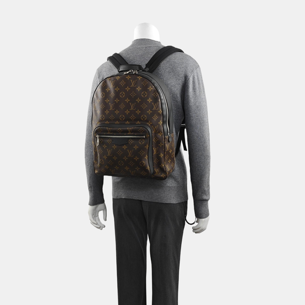 JOSH Monogram Coated Canvas Brown