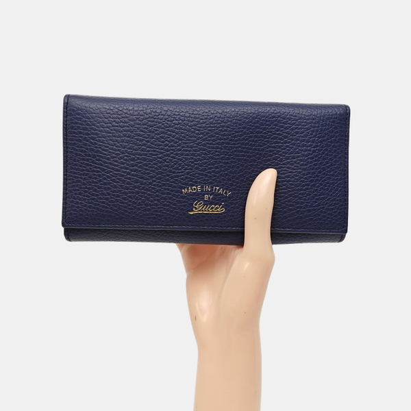Swing Calfskin Blue Wallet