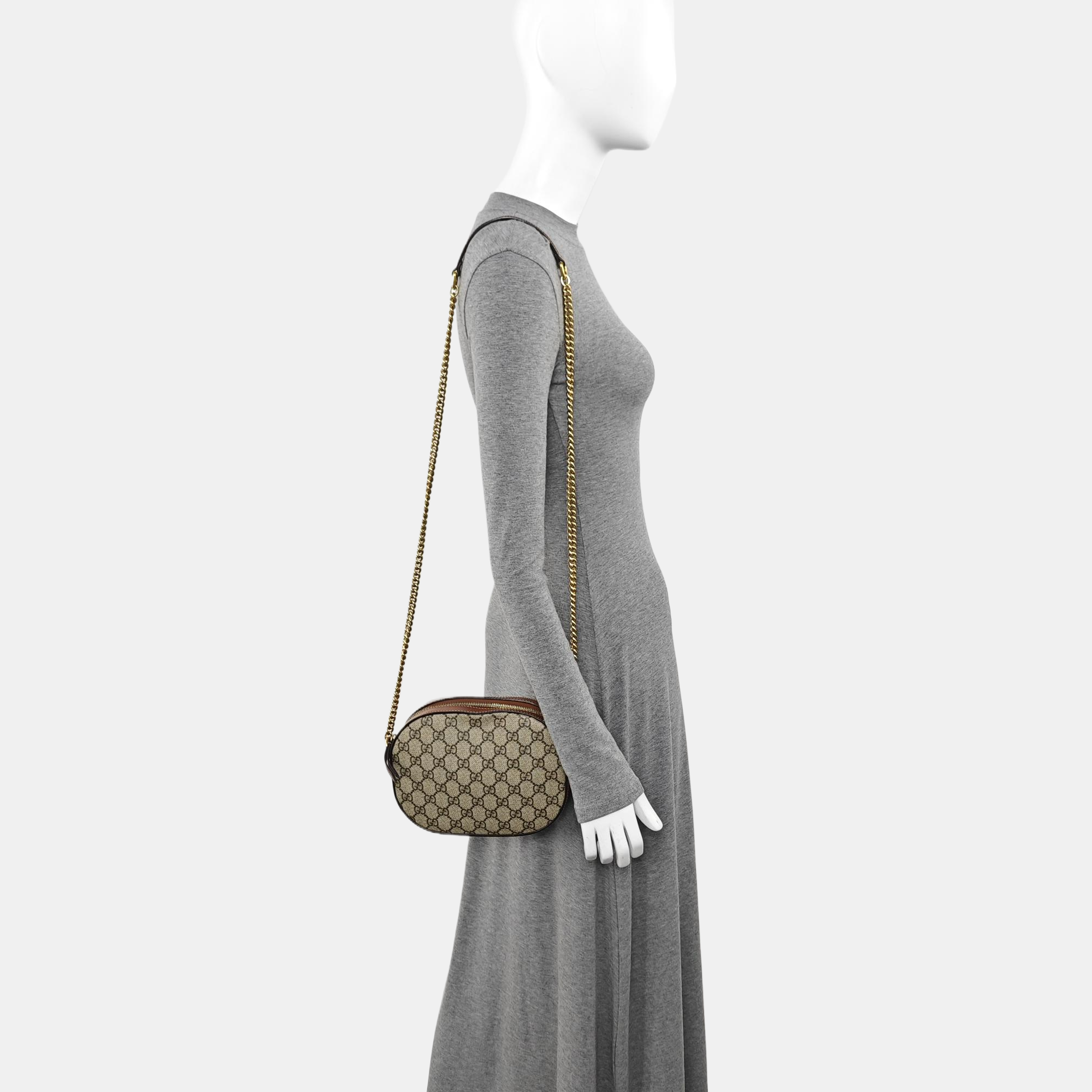 Monogram Coated Canvas Shoulder Bag Beige