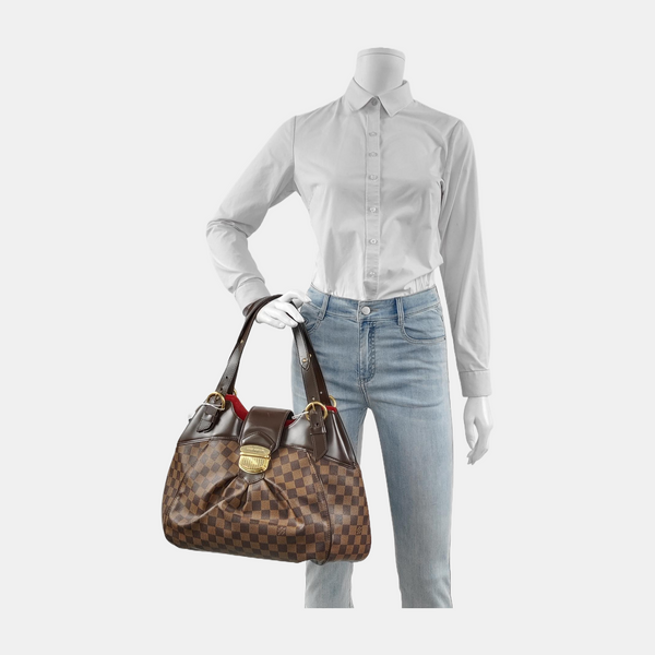 SISTINA GM Damier Ebene Coated Canvas Brown