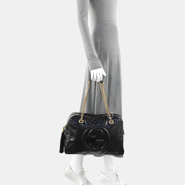 Soho Large Patent Leather Black
