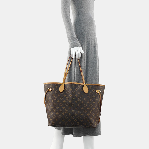 NEVERFULL MM Monogram Coated Canvas Brown
