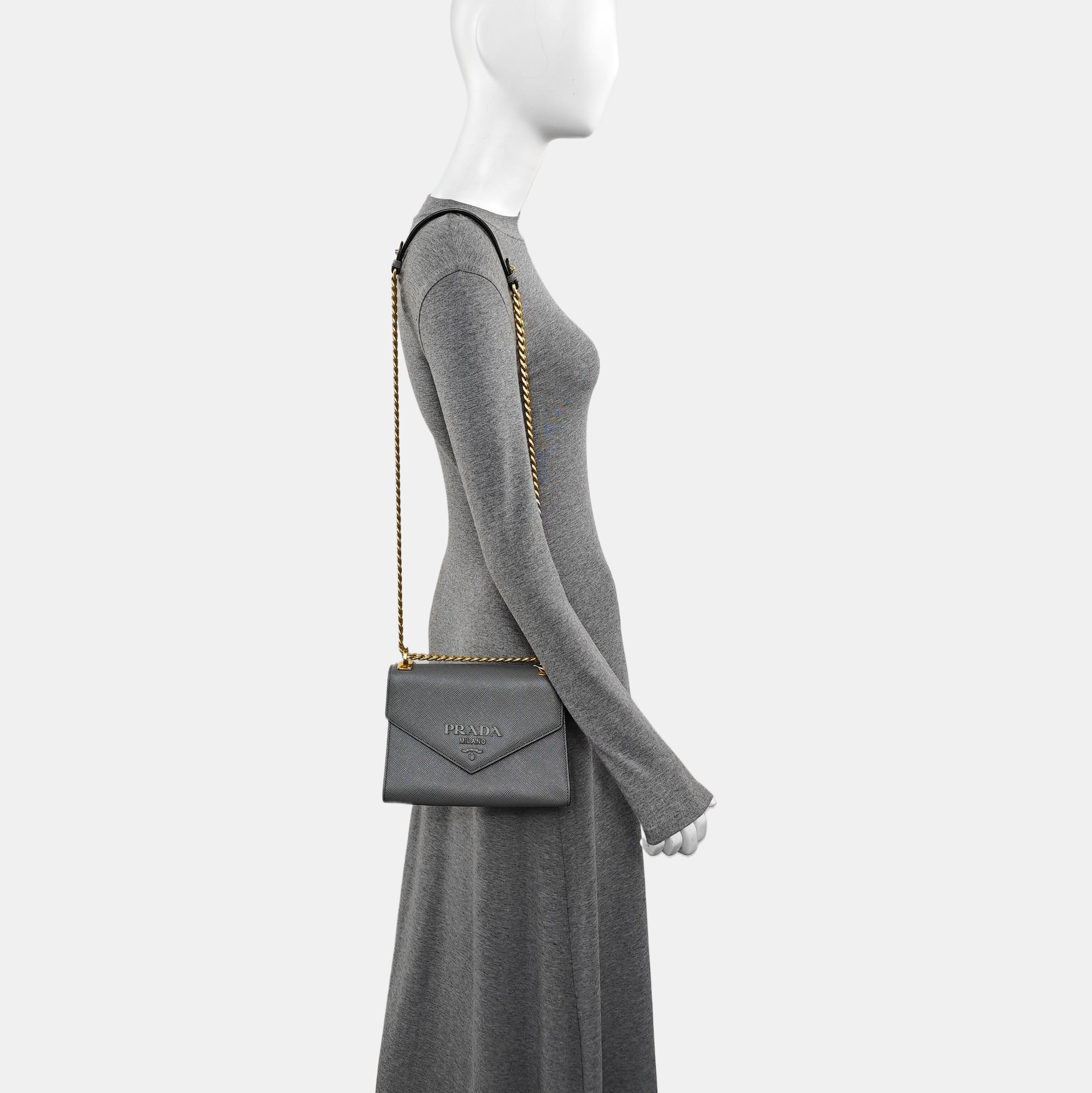Monochrome Saffiano Calfskin Gray