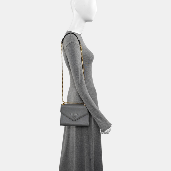 Monochrome Saffiano Calfskin Gray