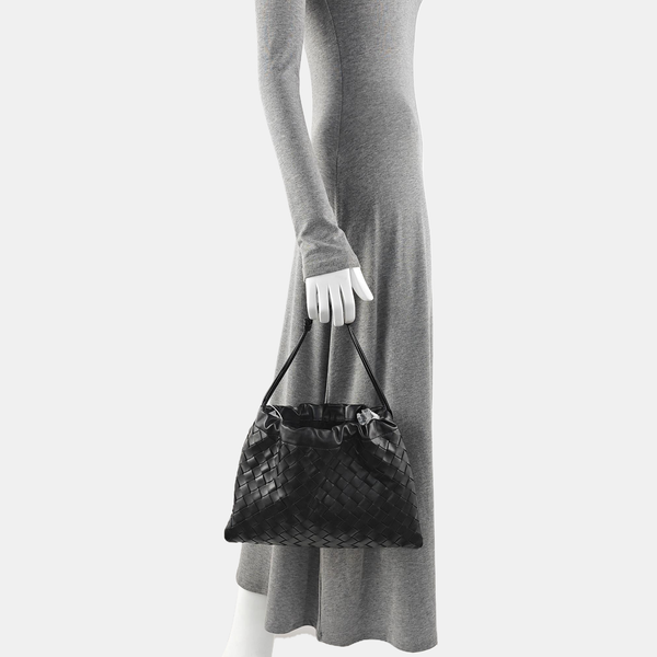 Calfskin Top Handle Bag Black