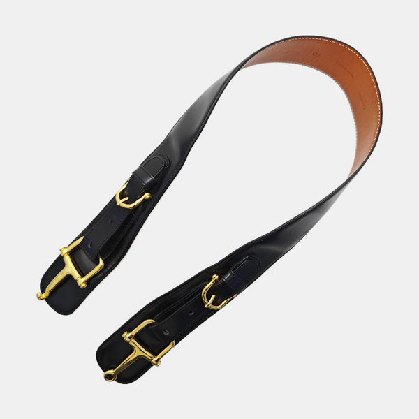 Leather Bag Strap Black