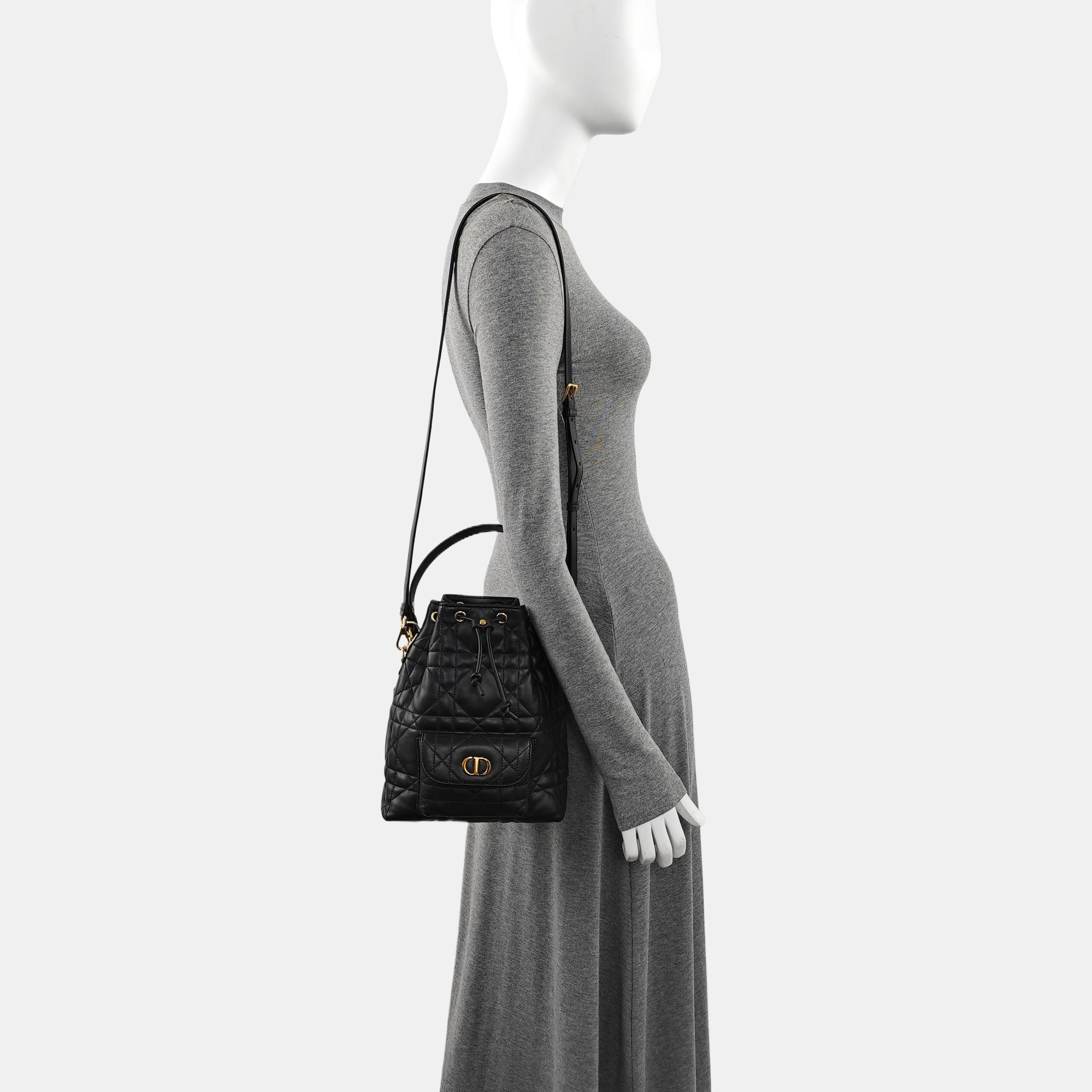Dior Caro Small Cannage Lambskin Black